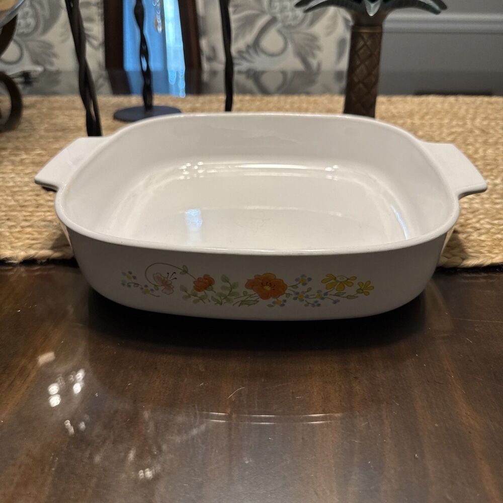 Corning Ware Wildflower 10x10x2 in Le Romarin Casserole Dish A-10-B No Lid